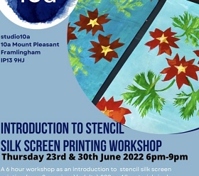 Introduction to Stencil screen printing (adults) Thursdays 23rd & 30th June 2022: 6-9pm (6 hours total)