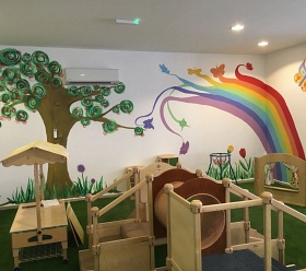 Park House Nursery, Doha Qatar. Indoor play area mural